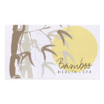 Oriental Asian Yellow Sunrise Bamboo Leaves Zen business cards
