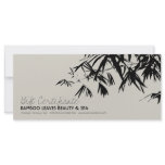 Oriental Bamboo Leaves Zen Spa Gift Certificate Rack Card