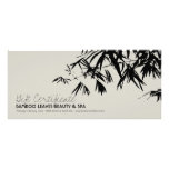 Oriental Bamboo Leaves Zen Spa Gift Certificate Rack Card