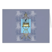 Oriental Birdcage Greeting Cards