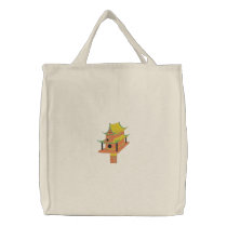 Oriental Birdhouse Canvas Bag