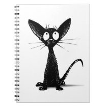 Oriental Black Cat Spiral Note Books