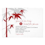Oriental Chinese Asian Bamboo Tree Wedding Invite invitations