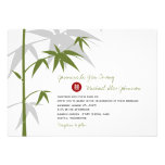 Oriental Chinese Asian Bamboo Tree Wedding Invite invitations