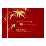 Oriental Chinese Asian Bamboo Tree Wedding Invite invitations