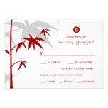 Oriental Chinese Asian Bamboo Tree Wedding RSVP invitations