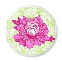 Oriental Flower Magnet
