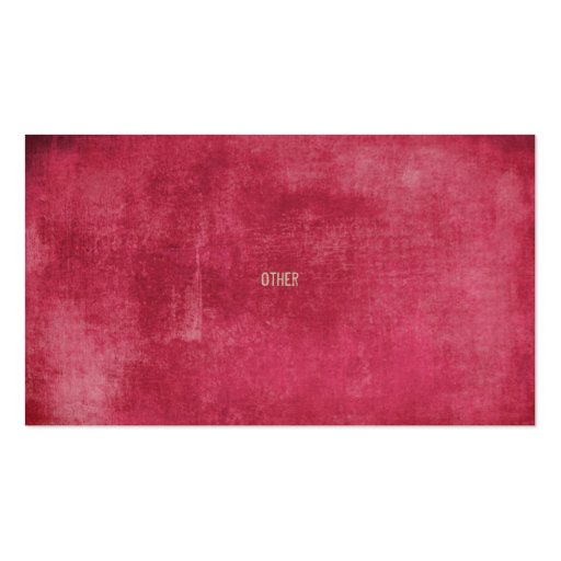 Oriental Grunge Strawberry Red Business Card Templates (back side)