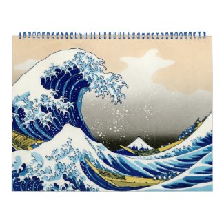 Oriental japanese Hokusai Fuji View landscape 2014 Calendars