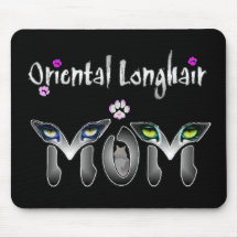 Oriental Longhair Cat Mom Gifts Mouse Pad