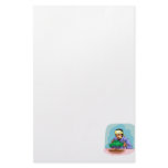 Oriental Man With Headband Trimming Bonsai Stationery Paper