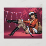 Oriental Ms Claus in Kimono, Santa Hat, Stockings Flyers