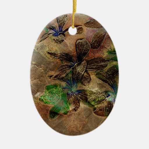 oriental old paper flower brown green floral christmas oriental old paper flower brown green floral christmas