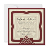 Oriental ornamental engagement shower invitation invitation