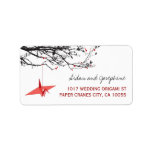 Oriental Paper Cranes Origami Tree Wedding Labels labels