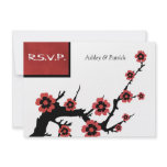 Oriental Sakura RSVP Personalized Announcement