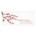 Oriental Sakuras Cherry Blossoms Gift Certificate Rack Card Design