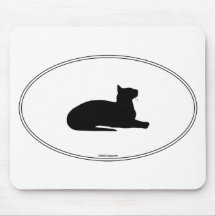 Oriental Shorthair Silhouette Mouse Pads