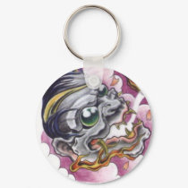 oriental skull demon tattoo keychains