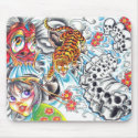 oriental skull women tiger mousepads by tattoostyle oriental skull women tiger mousepads