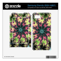 Oriental Star - colorful mesmerizing fractal art Samsung Eternity Decal