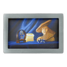 Oriental Still Life Rectangular Belt Buckles