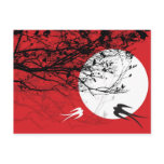 Oriental Swallows in Moonlight Postcard