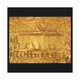 ORIENTAL TEMPLE FACADE PAINTING CANVAS PRINTS