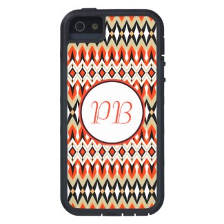 Oriental tribal rhombus native pattern monogram cover for iPhone 5/5S