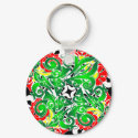 oriental vivid pattern keychains