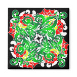 oriental vivid pattern fridge magnet