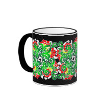 oriental vivid pattern mugs