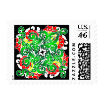 oriental vivid pattern postage by VioDeSign oriental vivid pattern postage