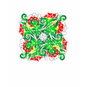 oriental vivid pattern t-shirts