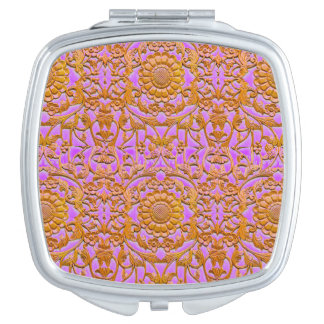 ORIENTAL WOOD CARVING DESIGN MIRROR FOR MAKEUP