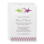 Origami Cranes Wedding Personalized Announcements