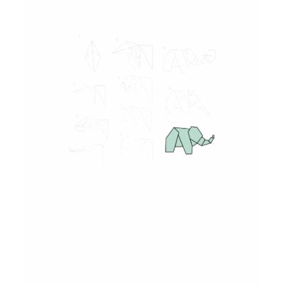 Origami Elephant T-shirt by edunLIVE