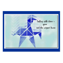 ORIGAMI HORSE ACEO HAIKU ART TRADING CARD--------- business cards by Reflekshins ORIGAMI HORSE ACEO HAIKU ART TRADING CARD--------- business cards