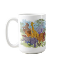 Origami Menagerie mugs
