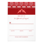 Origami Paper Cranes Sakura Flowers Wedding RSVP invitations