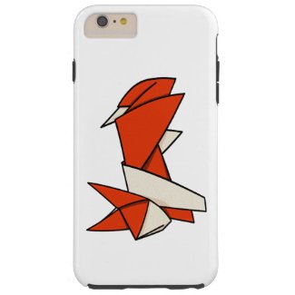 Origami Textured Patterned Fox Tough iPhone 6 Plus Case