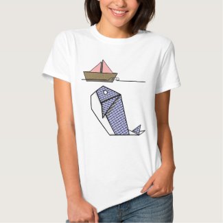 Origami Whale Moby Dick Tee Shirt