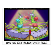 Origin Of Black Eye Peas Funny Boxing Tees/Gifts Post Card