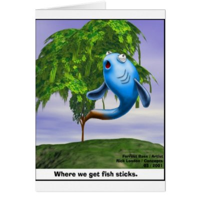 Origin OF Fishsticks Funny Tees & Gifts Greeting Card by beardiethor123