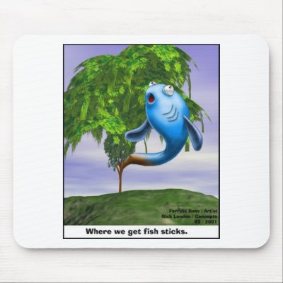 Origin OF Fishsticks Funny Tees & Gifts Mousepad by beardiethor123