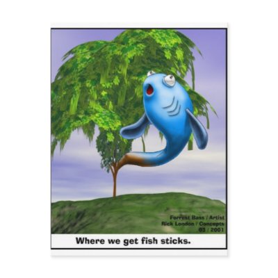 Origin OF Fishsticks Funny Tees & Gifts Post Card by beardiethor123