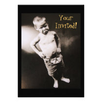 Origin of Man Pouting Boy Invitations