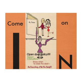 Original (14x11)design by CF Avery/Office Wall Art Wood Canvases