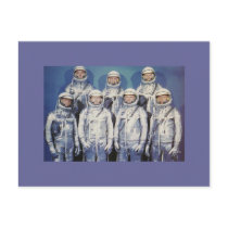 Original 7 Mercury Astronauts postcards by NewDealDesigns Original 7 Mercury Astronauts postcards
