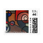 Original Abstract Art Stamp  "Scrollicious"